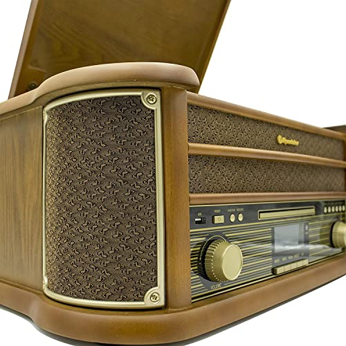Système stéréo – Roadstar HIF-1993BT Vintage HiFi rétro Bois avec Tourne-disques (Bluetooth, FM, CD) Couleur Bois - Les Beatles, Paul McCartney, John Lennon, RIngo Starr, George Harrison Système stéréo - Roadstar HIF-1993BT Vintage HiFi rétro Bois avec Tourne-disques (Bluetooth, FM, CD) Couleur Bois – Image 5