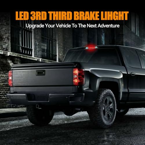 Image of Third 3rd Brake Light, LED High Mount Stop Light for 2007-2013 Chevy Silverado /GMC Sierra 1500 2500HD 3500HD, Rear Center Cab Roof Tail Cargo Lamp, Clear Lens