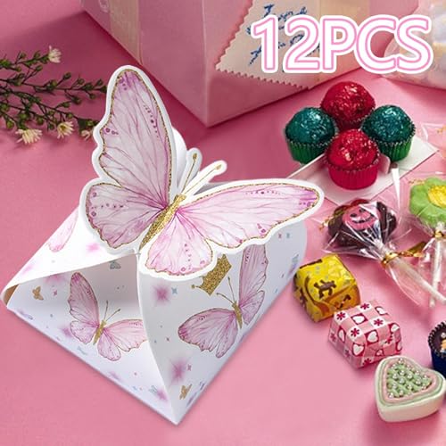 Boîtes à dragées papillon rose : sublimez vos tables de mariage et baptême - 6