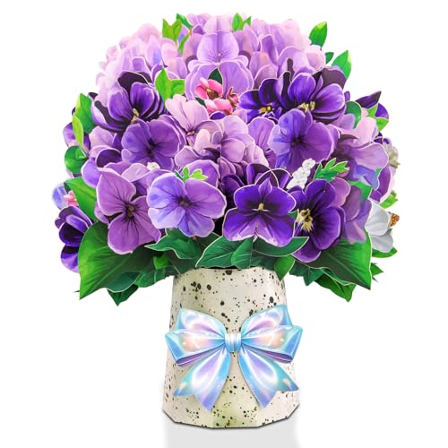 DLYMXGC Violet Big Pop Up bouquet card