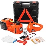 Bestauto Electric Jack 5T Electric Car Jack 12V DC 11023lb Scissor Jack with Electric Impact Wrench...