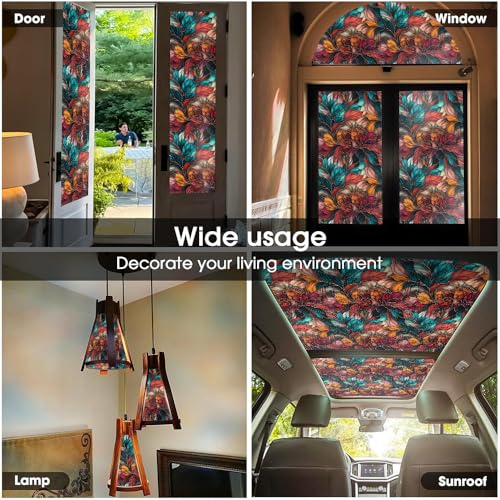 Vinilo Decorativo Para Ventana Estilo Vidrio Teñido 15.7x118 pulgadas miniatura 5