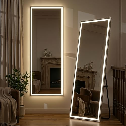 LED Full Length Mirror with Lights Dimming & Colors
