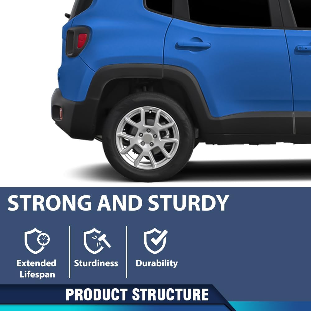 PIT66 Rear Wheel Molding Right Passenger Side Compatible with Jeep Renegade 2015-2023 5XB66LXHAA, CH1791104 Black