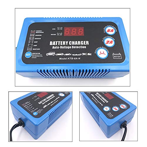 Carica Batteria Per Auto,Caricatore Batteria Auto Caricabatterie for auto moto 6V 12V completamente automatico for batterie 2A 6A Strumento di ricarica for 6 V 12 Volt