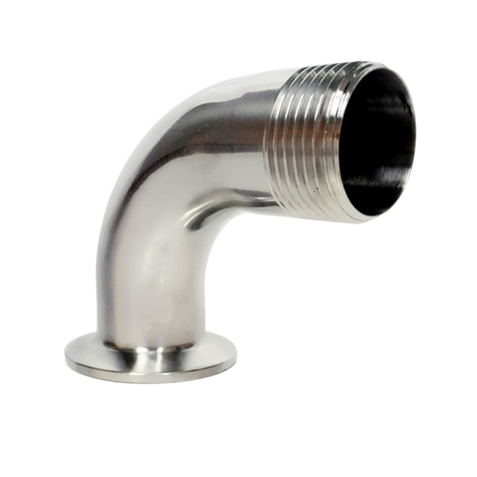 Accesorio de tubería roscado Macho BSP de 1/2'' a 2'' (DN15-DN50), Codo de 90 Grados, Abrazadera Triple de 1,5'', Casquillo de 50,5 mm(DN40OD64)