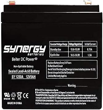 Powercell Zeus PC5-12 SLA Rechargeable Replacement Battery12 Volt 5-aH Beiter DC Power