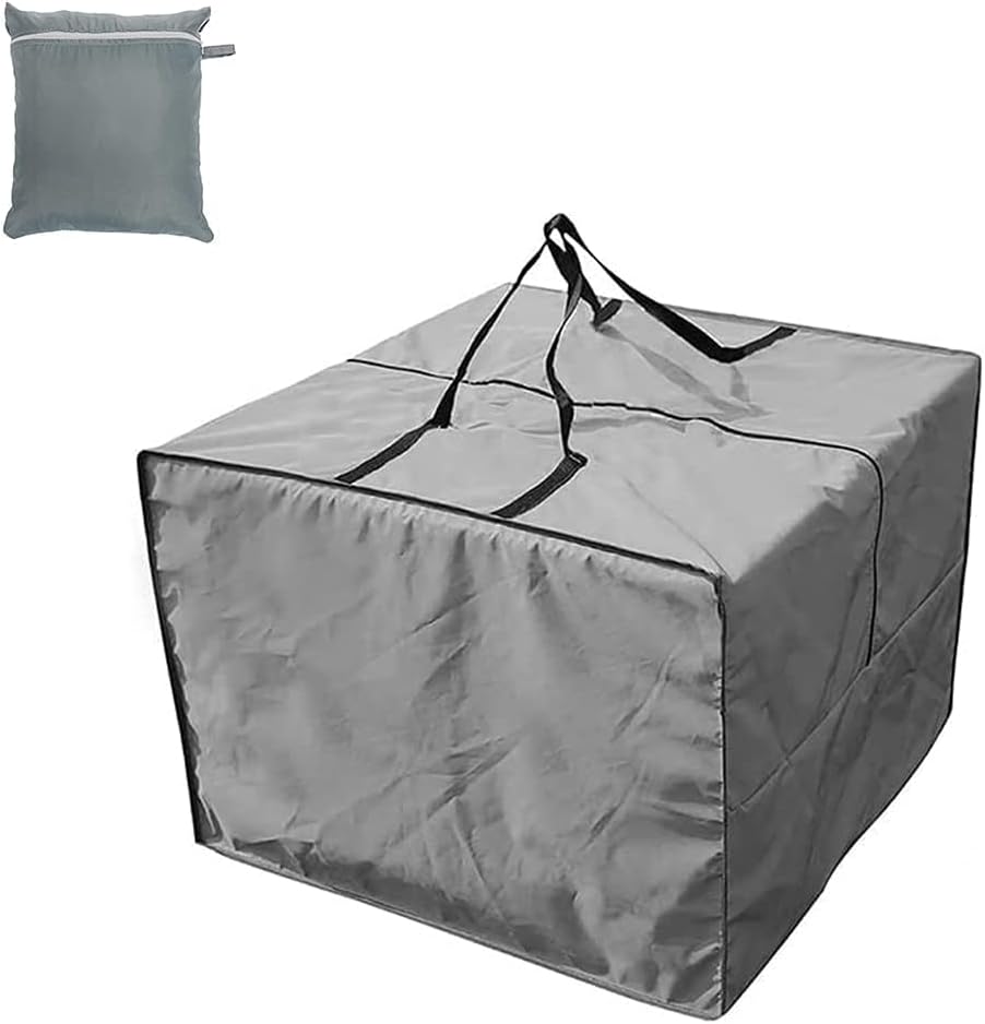 Outdoor Patio Furniture Seat Cushions Storage Bag UCARE Waterproof 420D Oxford Fabric Pillow Under-Bed Storage Organizer Large Capacity Clothing Storage Bags (1 PCS, Grey)