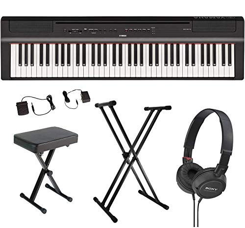 Yamaha P121b 73 Key Portable Digital Piano With Sustain Pedal Power Supply Double Braced X Style Keyboard Stand Buy Online In Antigua And Barbuda At Antigua Desertcart Com Productid