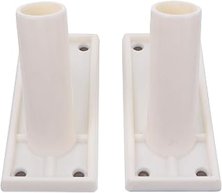 Cabilock Porch Flag Pole 2Pcs Adhesive Plastic Flag Pole Bracket Wall Mount Holder Rack Stand Base Flag Pole Holder Mounting Bracket