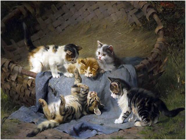 Playful Kittens Accent Tile Mural Kitchen Bathroom Wall Art Backsplash Ceramic