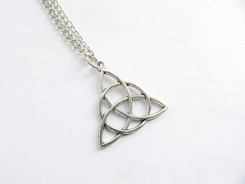 Miniatura 8 de Collar Colgante Triquetra Nudo Celta Plata Alternativa Pagan Encantado, Plata