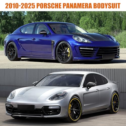 Image of Waterproof Car Cover Replace for 2010-2025 Porsche Panamera, 6 Layers All Weather Full Car Covers with Zipper Door & Windproof Bands for Snow Rain Dust Hail Protection (Panamera)