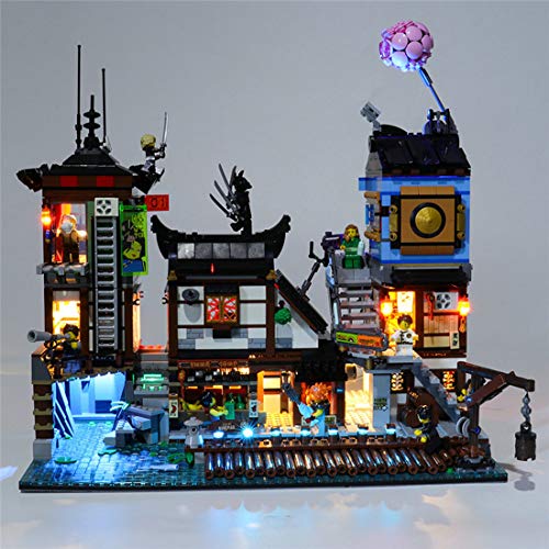 Sugeren LED Beleuchtungsset für Lego NINJAGO City Docks 70657, Led Licht Set mit 2 USB Anschlüssen, Kompatibel mit Lego… – Bild 3