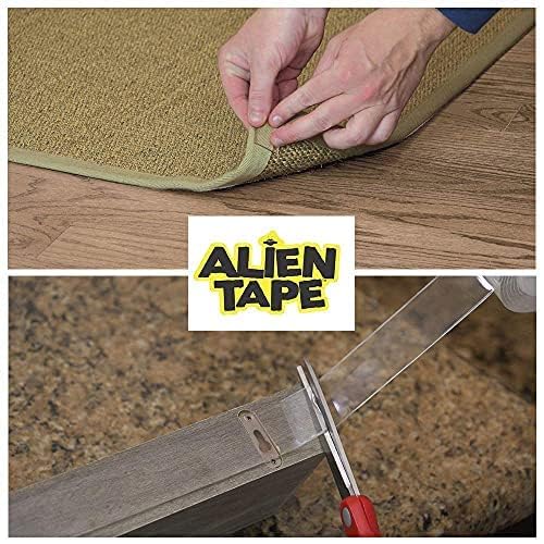 Image of ALIEN TAPE Nano Double Sided Tape, 20ft Multipurpose Removable Adhesive Transparent, Grip Mounting, Washable Strong Sticky Heavy Duty for Carpet Photo Frame Poster Decor As Seen On TV (1 Roll)