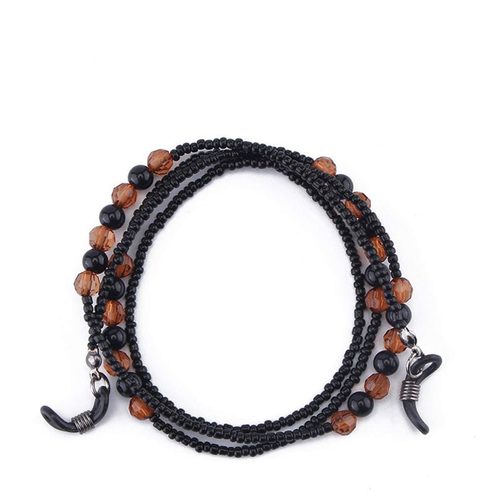 Handmade Retro Black & Orange Beads Eyewears Chains Beaded Sunglass Eyeglass Lanyards Cord Holder Glasses Ropes Arrival (Black/Orange)-image-20