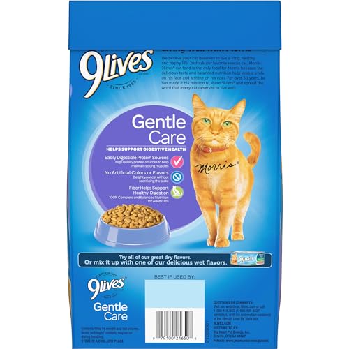 9Lives Gentle Care Dry Cat Food, 3.15 lb. Bag - Thumbnail 2
