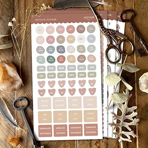 BIROYAL Sticker Set 10 Sheets Bullet Journal Stickers-Sticker Set for Journal Diary, Photo or Calendar - Image 2