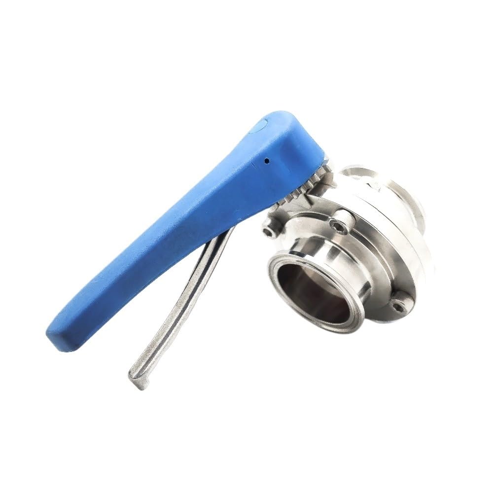 1" /1-1/2" /2" Stainless Steel 1"/1.5"/2 Tri Clamp Valve Squeeze Trigger for Dairy Product(1") Brass Hose