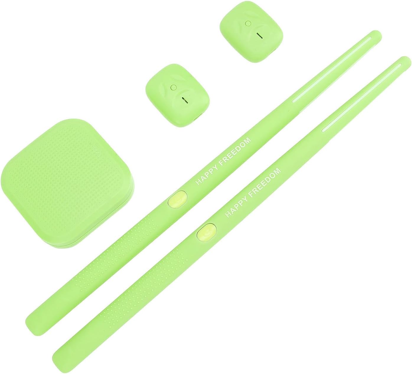 GOWENIC Electric Air Drum Set, Portable Air Drum Using Virtual Reality Technology, 3D Motion Sensing Electronic Virtual Drum Kit with Drumsticks for Adults, Beginners (Green)