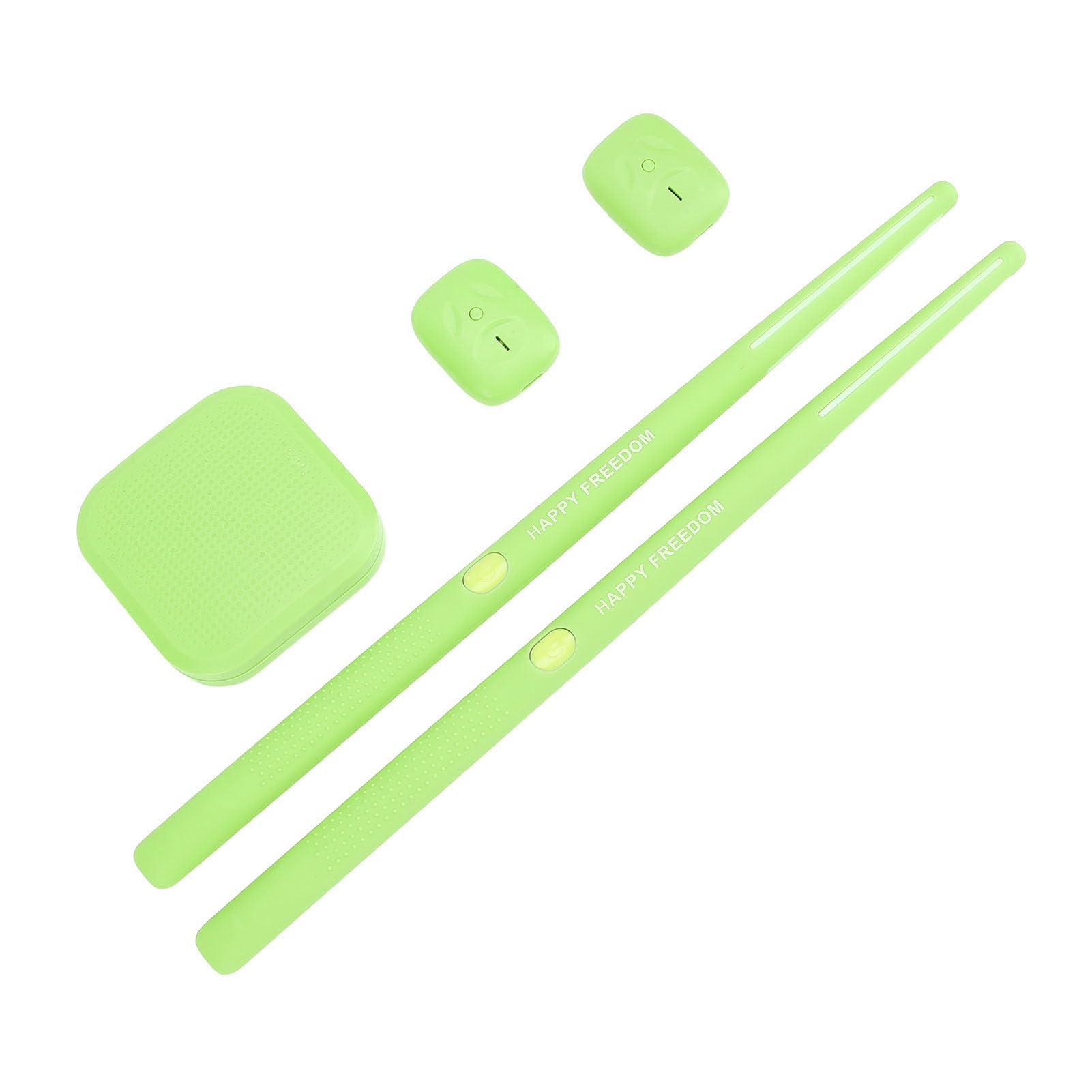 Electric Air Drum Set, Portable Air Drum Using Virtual Reality Technology, 3D Motion Sensing Electronic Virtual Drum Kit with Drumsticks for Adults, Beginners (Green)