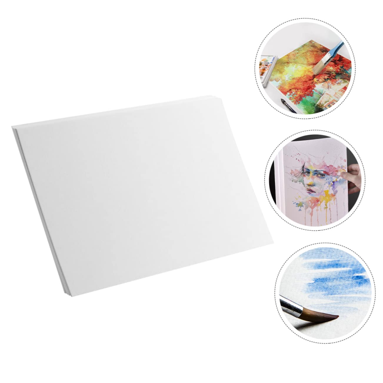 LIFKOME 3 Ensembles Papier Aquarelle Épais Pour Artistes Papier Dessin Et Peinture À Huile Pour Débutants Et 20 Feuilles*3