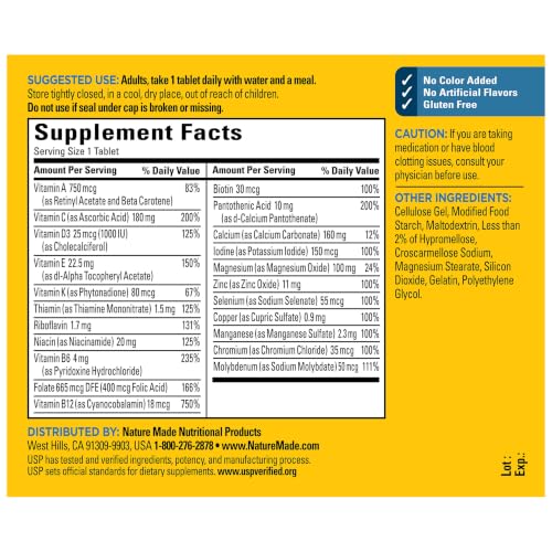 Nature Made Multivitamin for Men, Mens Multivitamin, 90 Tablets - image 7