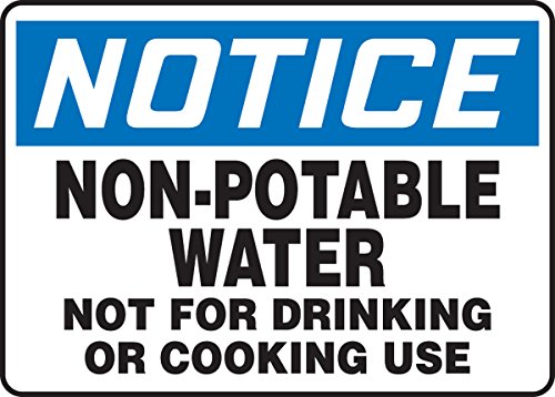 Panneau signalisation notice non-potable water NOT for drinking aluminium