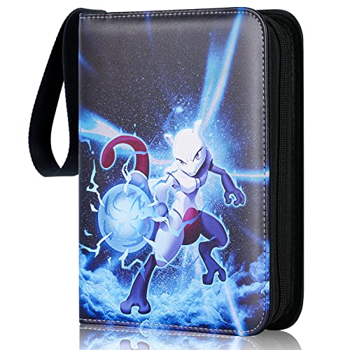 Album de cartes à collectionner - Porte-cartes - 50 pages - 900 poches - Classeur - Compatible avec Pokemon, MTG, YuGiOh, GX EX Trainer, Ninjago - Noir