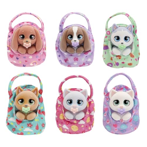 BABY PAWS, TINY Collectible Pet Figures, die ihre Augen schließen und eine Tragetasche enthalten. Kinder ab 3 Jahren und älter