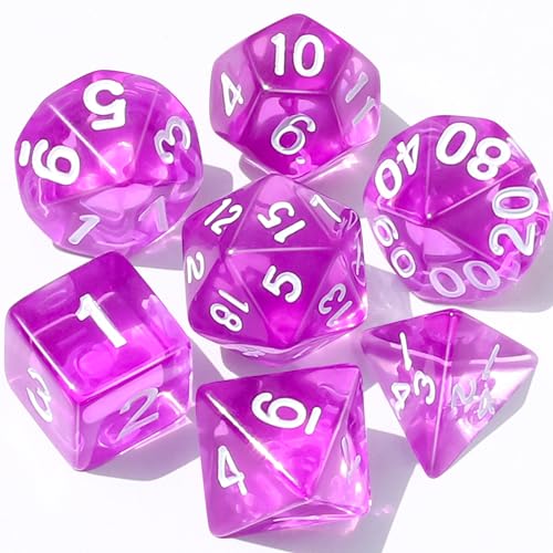 Image of CiaraQ 7pcs Polyhedral Dice Set for Dungeon and Dragons MTG Table Games