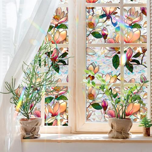 Película decorativa para ventana Magnolia 16.93 x 39.37 in miniatura 4