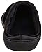 isotoner Women's Indoor/Outdoor Slip-on Terry and Satin Clog Slippers with Memory Foam Comfort , Black, 6.5-7