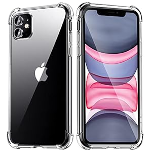 Migeec Case voor iPhone 11 Duidelijke beschermende TPU hoes met verhoogde camerabescherming, schokdempende hoeken, Slim Fit telefoonhoes Transparant ontwerp