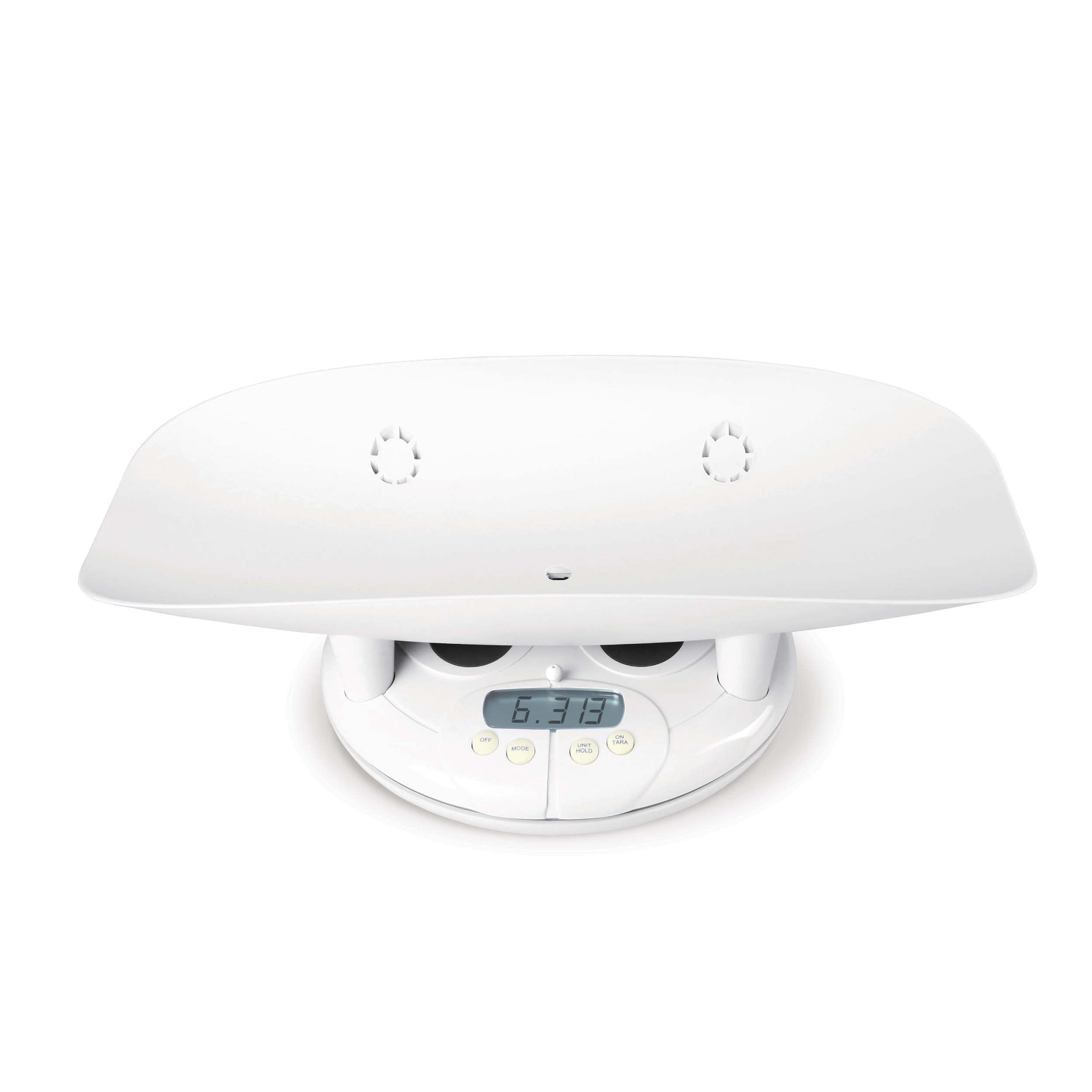 dBb Remond - Pèse Bébé Électronique - Balance Numérique Nouveau-Né Jusqu'à 20 kg - Précision 10 gr - Fonctions Tare & Poids-Bloc - Plateau Amovible - Affichage LCD - Blanc