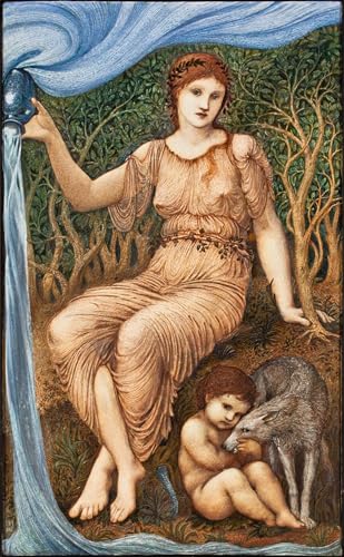 Toile peinture murale Mère Terre Edward Burne Jones salon 60x90