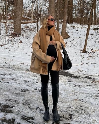 GROTEEN 3 Pack Women's Maternity Leggings with Pockets Over The Belly Pregnancy Activewear Workout Yoga Pants4