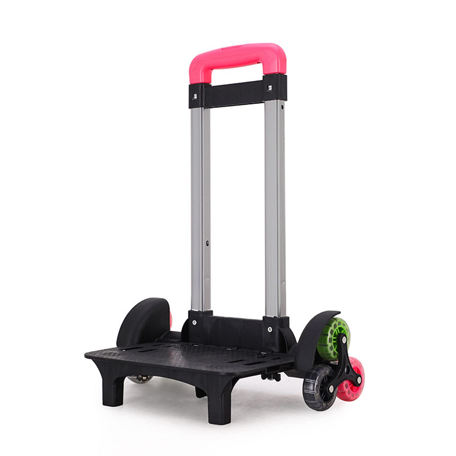 Osniyaw Tri Color Wheel Rose Foldable Trolley Cart For Students, Luggage, Travel, Hand Cart, Backpack Trolley, 6, Rolling Luggage Cart For School Bags
