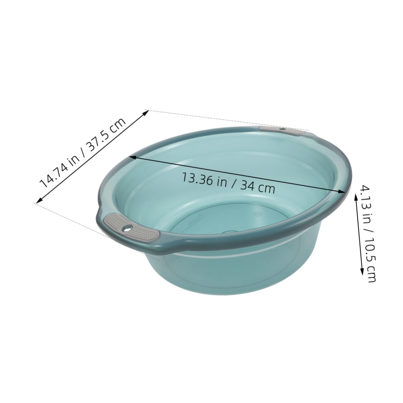 WOFASHPURET 2pcs Foot Soak Tub Deep Foot Bath Basin with Dual Handles for Hand Washing