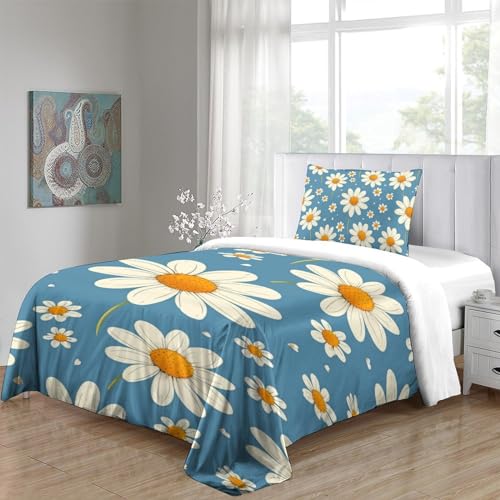 Housse de couette chrysanthème 3D en microfibre super douce - 5