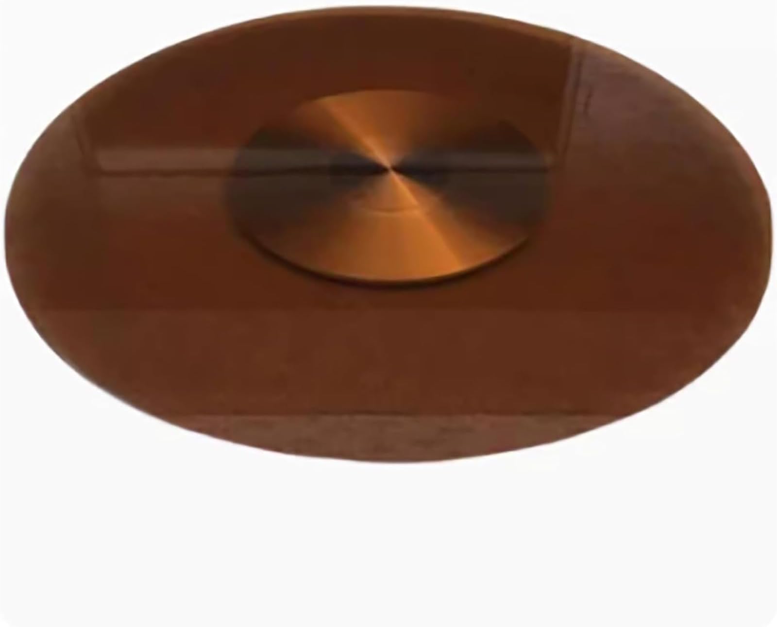 Glass Lazy Susan Turntable for Dining Table Top, Round Rotating Serving Tray with Rotating Wheels, Kitchen Patio Dining Large Glass Tray (28 Inch, Brown)
