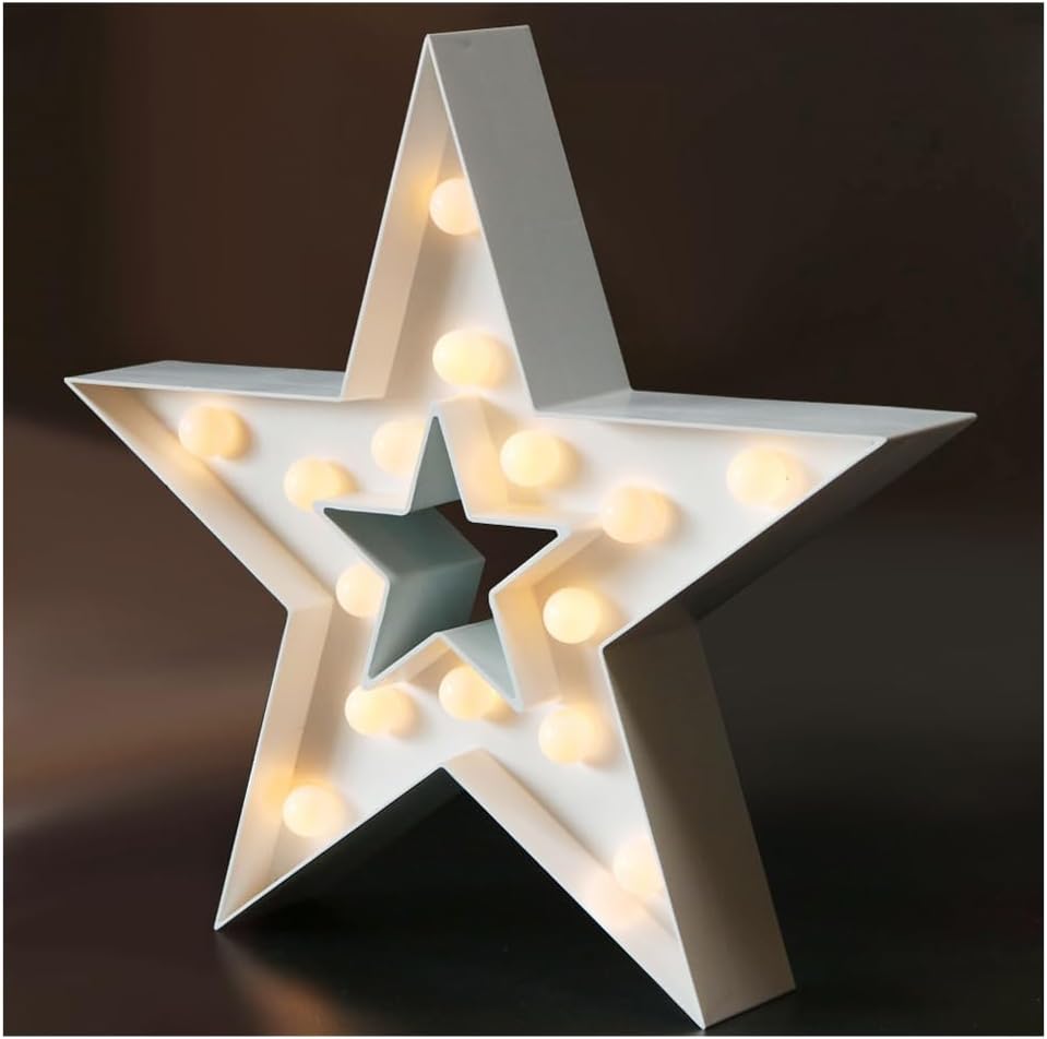 Bright Zeal 13″ LED Star Marquee Sign Light – Table Top Indoor Light With Outdoor Wall Decor – Light Up Star Decorations Bright Zeal 13″ LED Star Marquee Sign Light – Table Top Indoor Light With Outdoor Wall Decor – Light Up Star Decorations