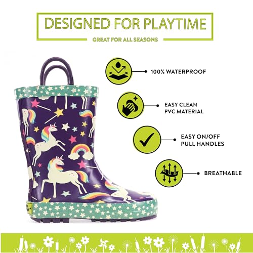 Image of Western Chief Kids Ladybug Rain Boot(Toddler /Little Kid /Big Kid) | Built for outdoor play, pull-on loops for self-dressing, comfort EVA insole, rubber traction outsole, toddler to big kid size