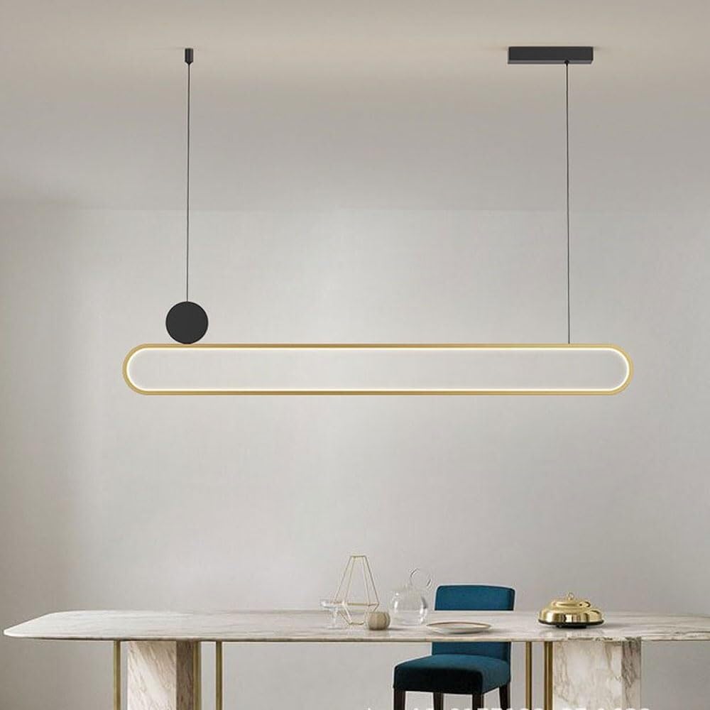 Moderna Illuminazione a Sospensione Circolare a LED dimmerabile lineare a LED in Acrilico, Tavolo da Pranzo Contemporaneo, Ingresso, Isola della Cucina con Luce a Sospensione remota