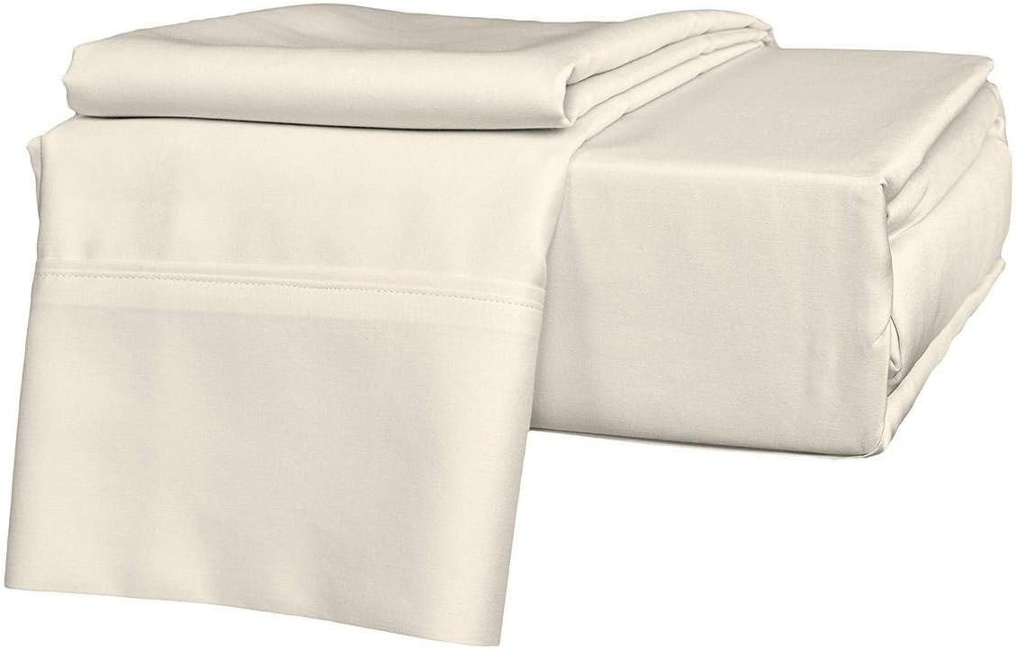 600-Thread-Count 100% Egyptian Cotton Luxrious 1-PC Duvet Cover, Soft and Silky (Emperor (118 X 96 inches), Ivory)