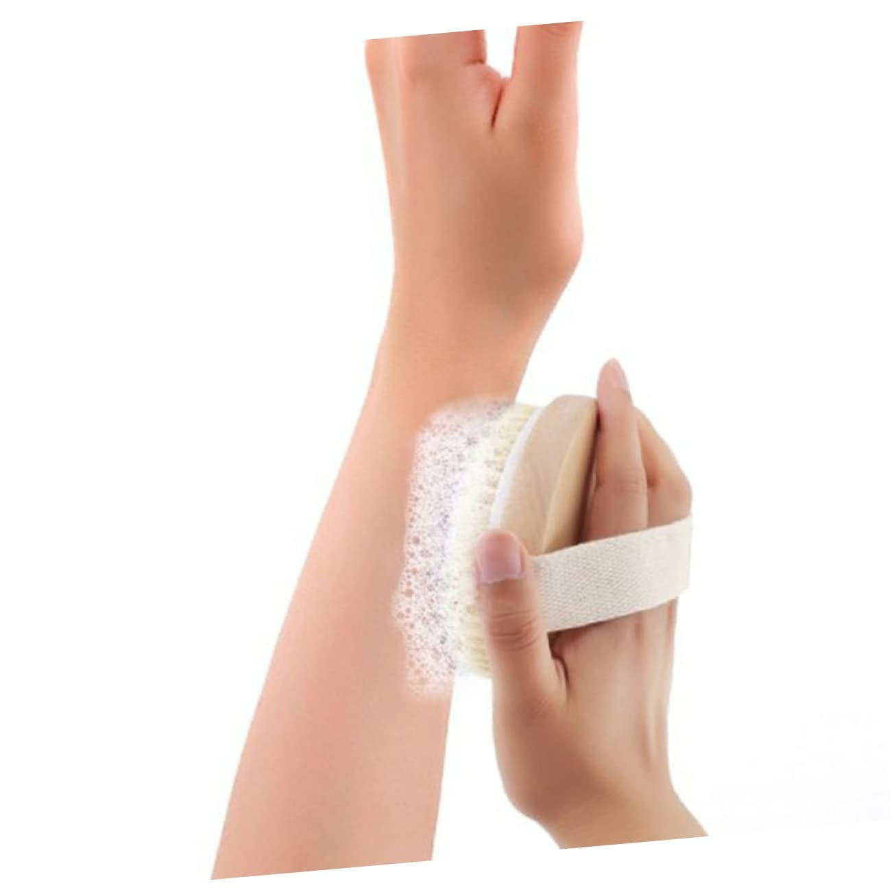 Healvian 2piezas Cepillo De Baño Desmontable Con Mango De Madera y Cerda Natural Exfoliante Corporal Para Masaje y Estimulación Circulación