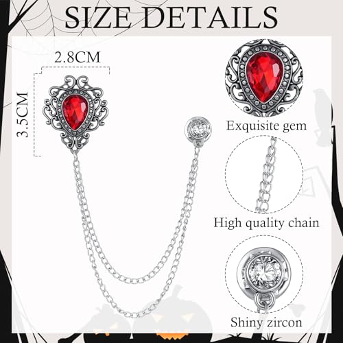 Image of Enamel Brooch Pin For Women Men, Vintage American Flag Crystal Lapel Pin, Christmas Brooch Suit Dress Clips Accessory Gift