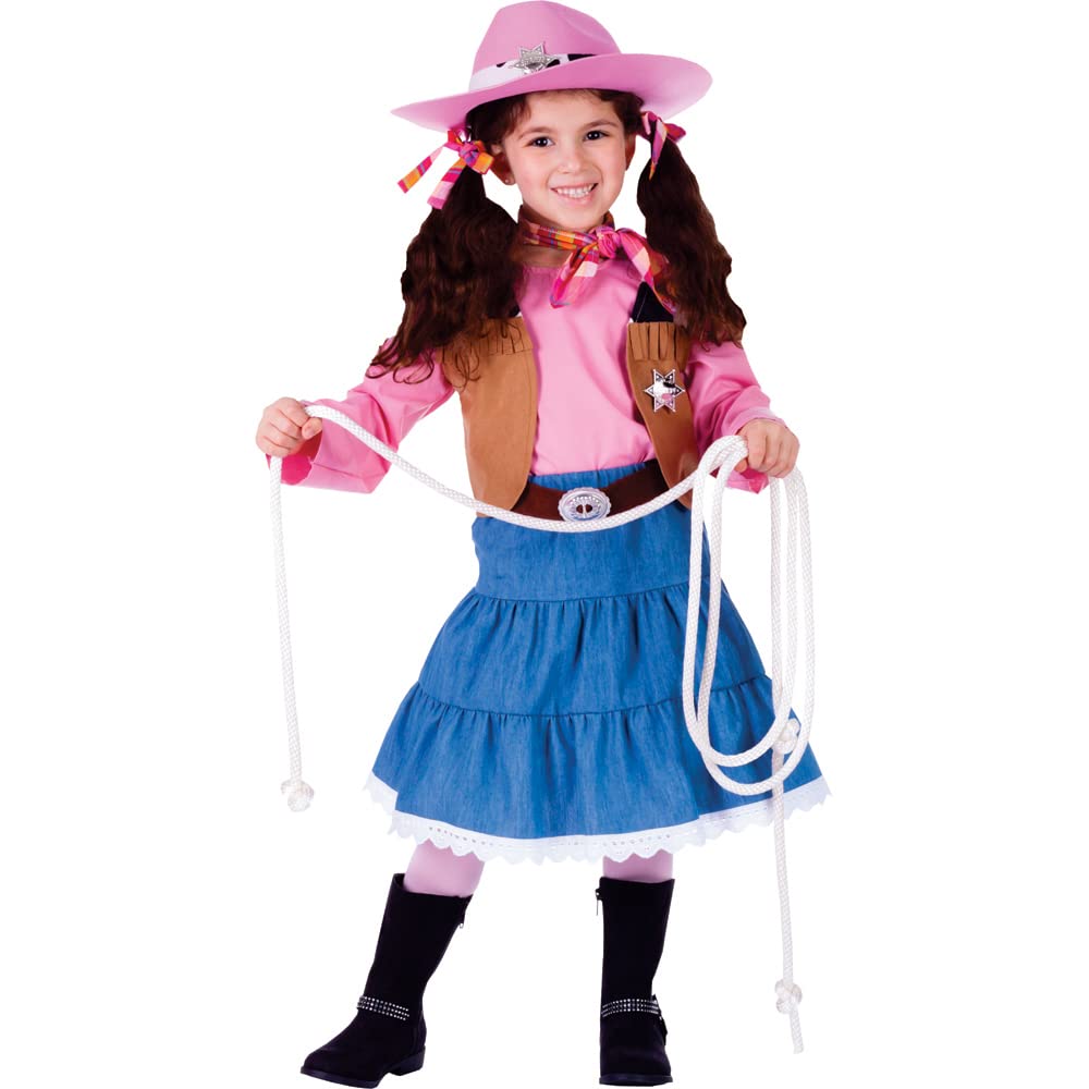 Dress Up America Attractive Junior Cowgirl Costume - Beautiful Dress Up Set for Role Play
