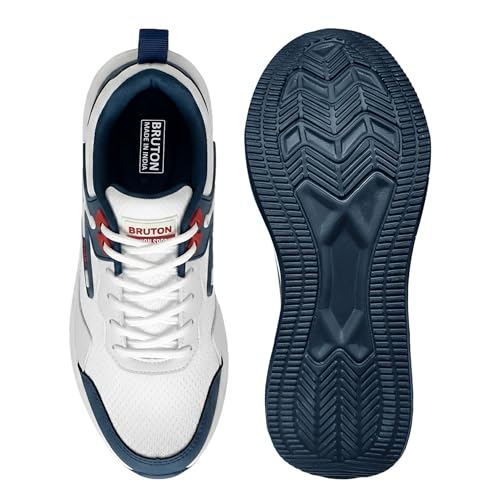 Image of BRUTON Dash-X Men's Running Shoes | Lightweight Sports Shoes for Men | Comfortable Walking Jogging Gym Shoes | Breathable Lace-Up Training Footwear