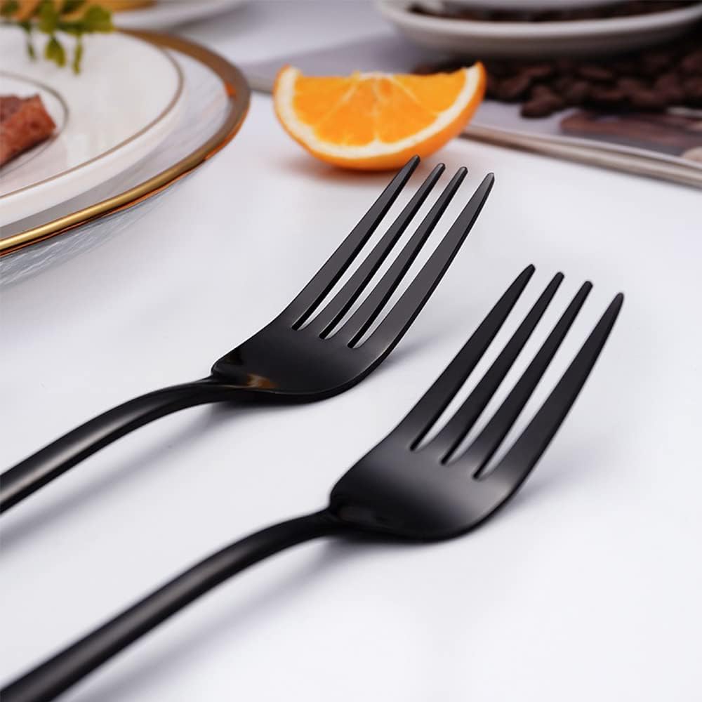 Dinner Flatware Forks SIL Set for 12 60 Pcs Mirror Polished Cutlery Utensil Sets Christmas Halloween Wedding Anniversary Valentine Elegant Restaurant Candlelight D